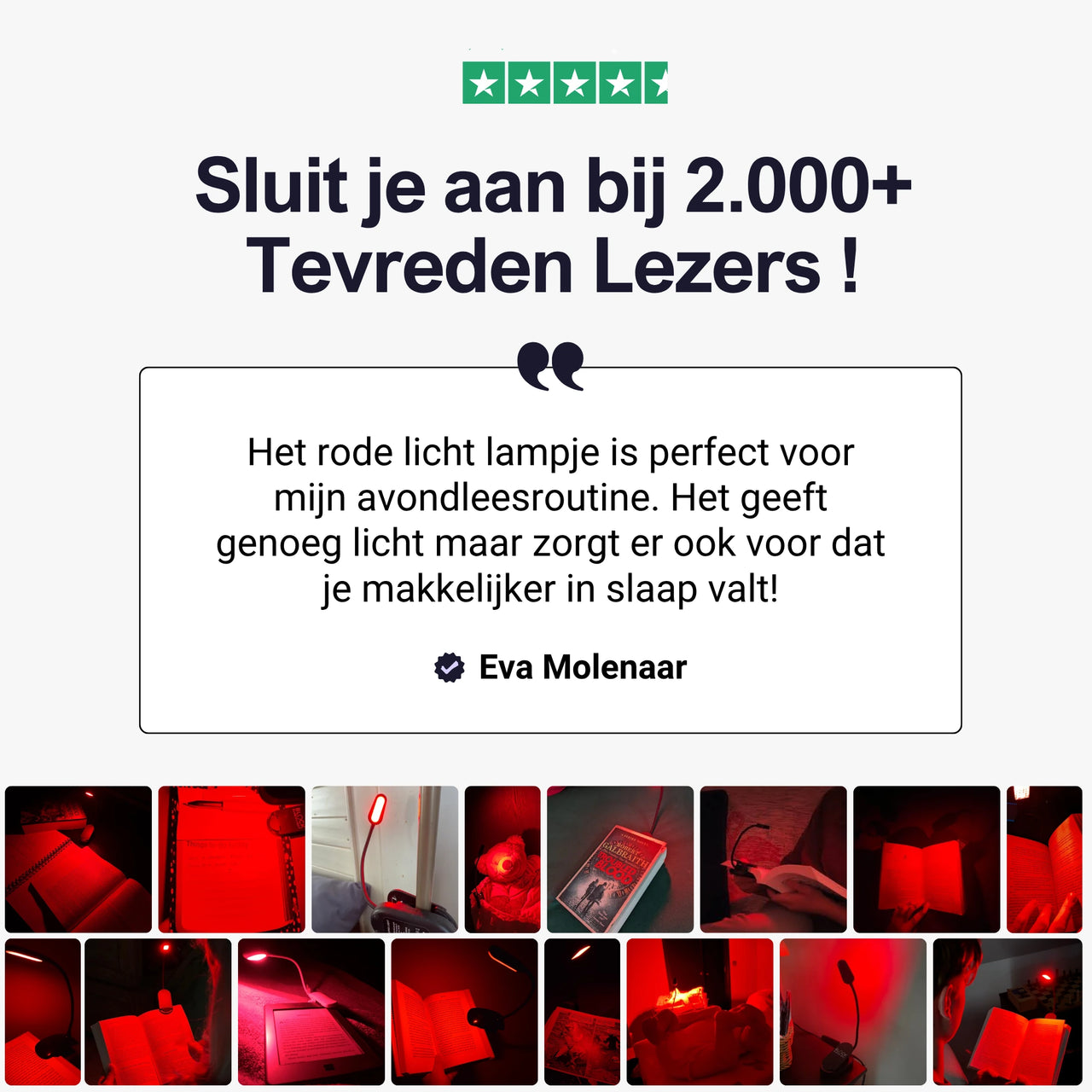 Rood Licht Leeslampje